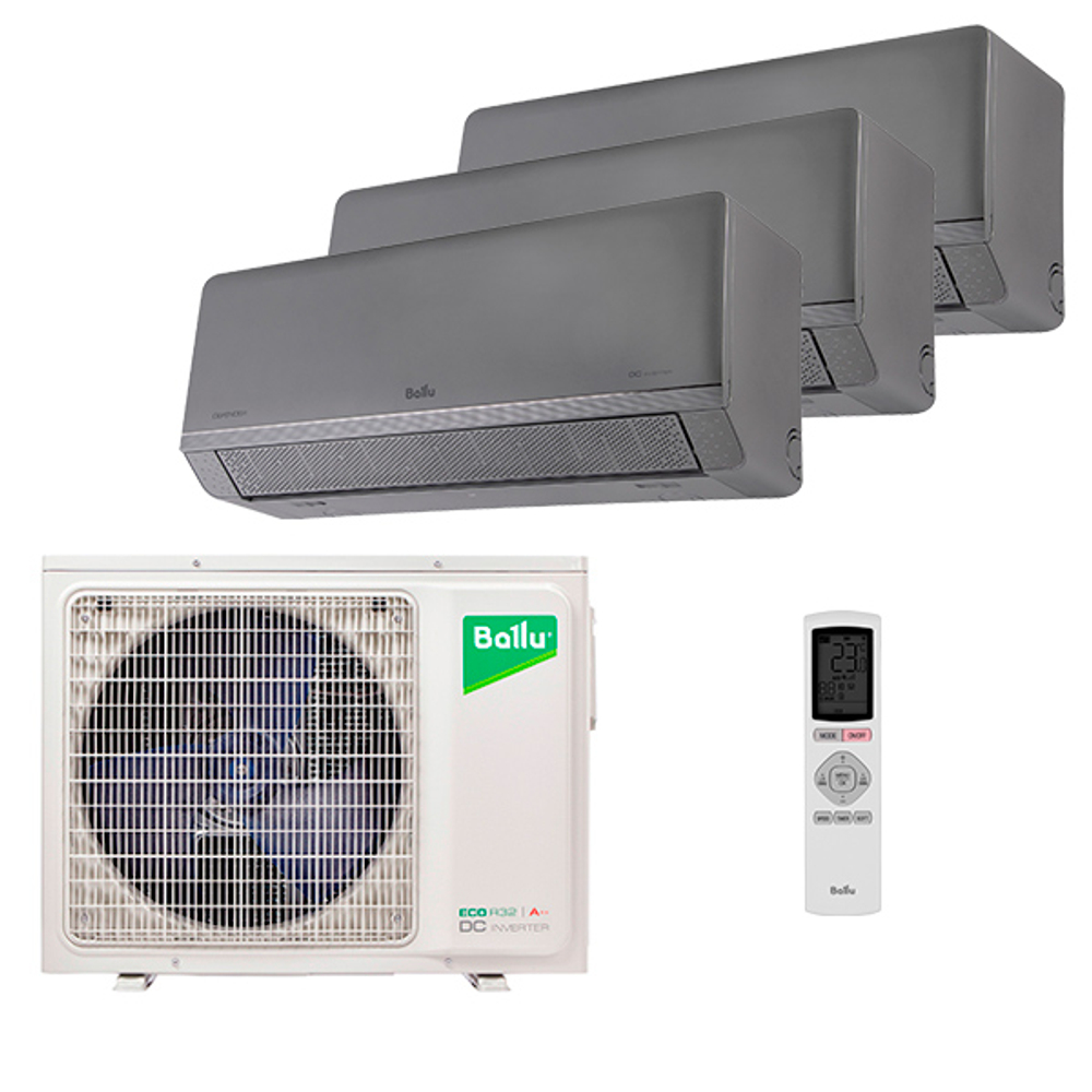 Мультисплит система на 3 комнаты Ballu BSFI-FM/in-07HN8/EU_SV x 3 / BA3OI-FM/out-21HN8/EU