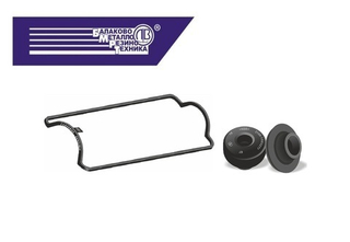 Прокладка клапанной крышки 2108-1003270 БМРТ+2 втулки 2108-1003277 (Черная) (РЕМ 209) к-т 12090