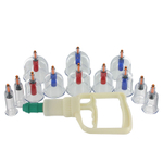 Набор из 12 вакуумных помп Sukshen 12 Piece Cupping Set (Цвет: прозрачный)