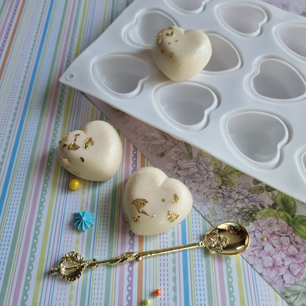 Форма для муссовых десертов «Сердечки 15 в 1»