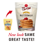 Bob's Red Mill, Пахтовая смесь для блинчиков и вафель, цельносмолотая, 680 г