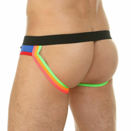 Мужские трусы джоки белые с синими вставками Van Baam 39818