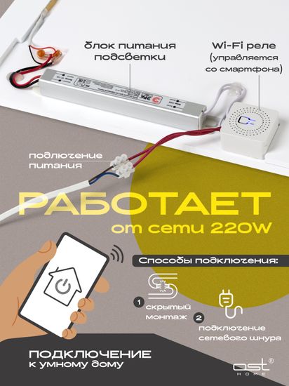 Панно интерьерное с подсветкой "Aura"