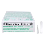 Игла для мезотерапии SFM ETW 31G 0,25 х 6 мм 50 шт