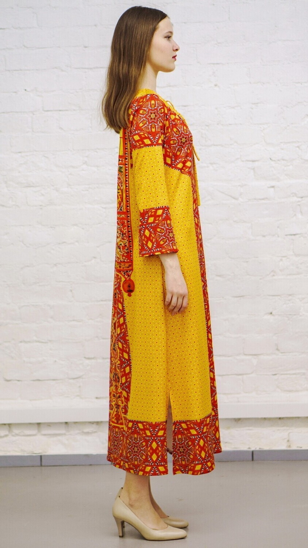 Платье "Расписная прялка", по мотивам росписи стариной русской прялки