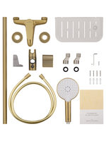 Смеситель для ванны с душевым гарнитуром WONZON & WOGHAND ALFA, Брашированное золото (WW-AE3201-BG)