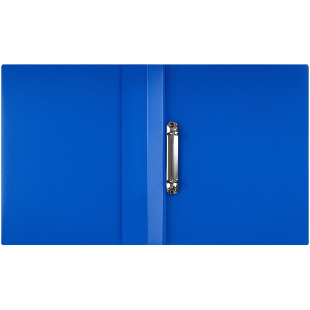 Папка на 2-х кольцах, 25мм, Стамм Кристалл, 700мкм, корешок с карманом, синяя
