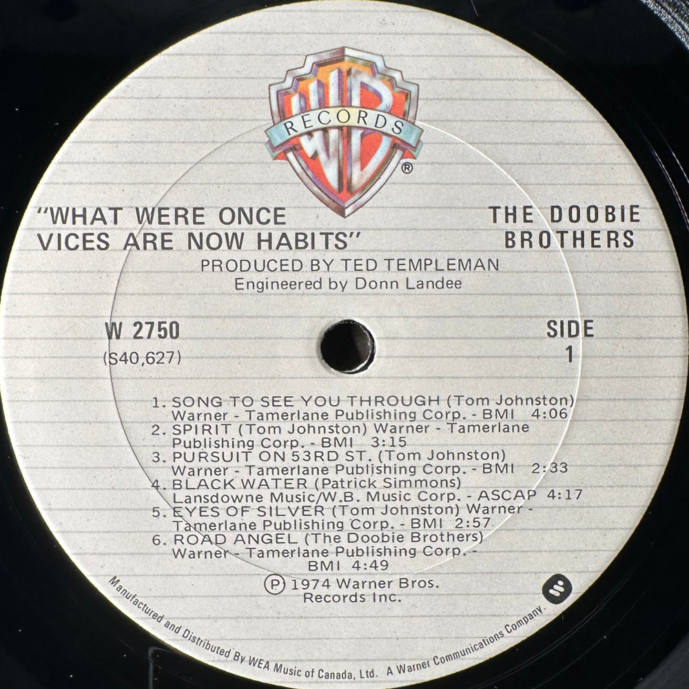 The Doobie Brothers ‎– What Were Once Vices Are Now Habits (Канада 1974г.)