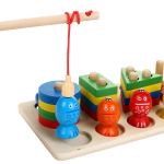 Развивающая игрушка 3 в 1 деревянная (2 вида сортер, рыбалка), коробка C-41641