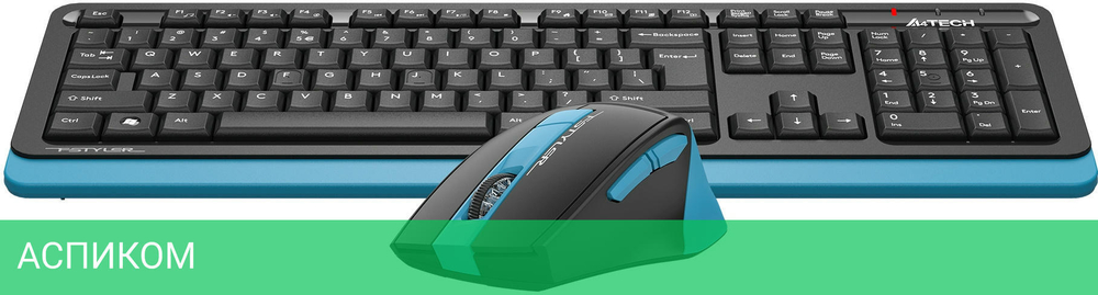 Набор периферии A4Tech Fstyler FG1035 Navy Blue черный/синий