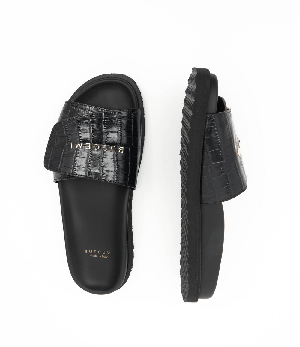 Кожаные шлепанцы cocco Buscemi - черный(BCS22721)