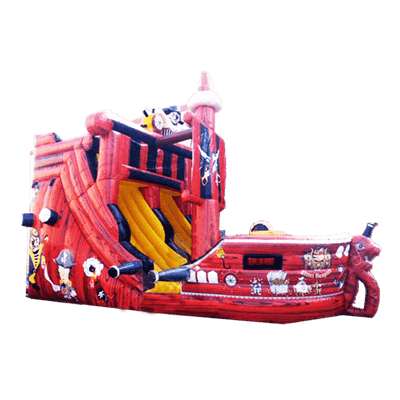 Большой надувной батут-горка "Пиратский корабль"