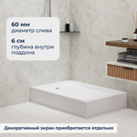 Душевой поддон прямоугольный RGW LUX/TN (900x1000)