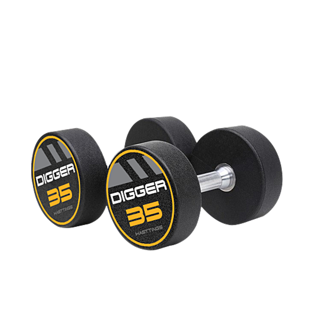 Комплект полиуретановых гантелей 5 пар от 27,5 до 37,5кг Hasttings Digger HD51D4C-27,5-37,5