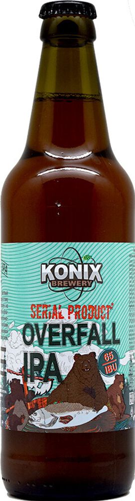 Пиво Коникс Оверфолл ИПА / Konix Overfall IPA 0.5л - 6шт