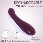 Фиолетовый изогнутый вибратор 20,3см для стимуляции зоны G Selove CurveRush Precision Power for Your Sweetest G-Spot Purple