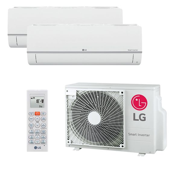 Мультисплит система на 2 комнаты LG PM09SP.NSJ + PM12SP.NSJR0 / MU2R17.U13