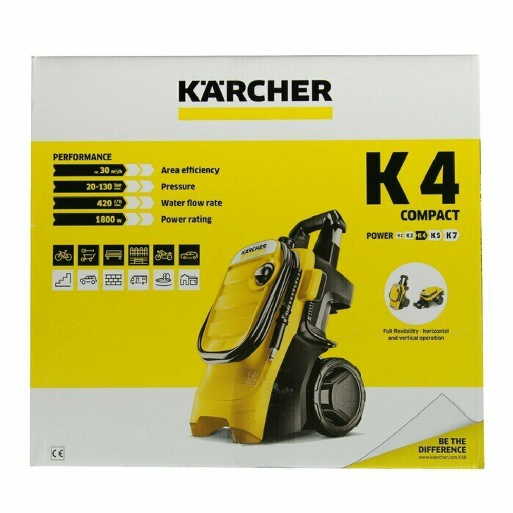 Мойка высокого давления KARCHER K 4 Compact (1.637-500.0), 130 бар, 420 л/ч