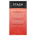 Stash Tea, Black Tea, чай без кофеина со специями, 18 чайных пакетиков, 33 г (1,1 унции)