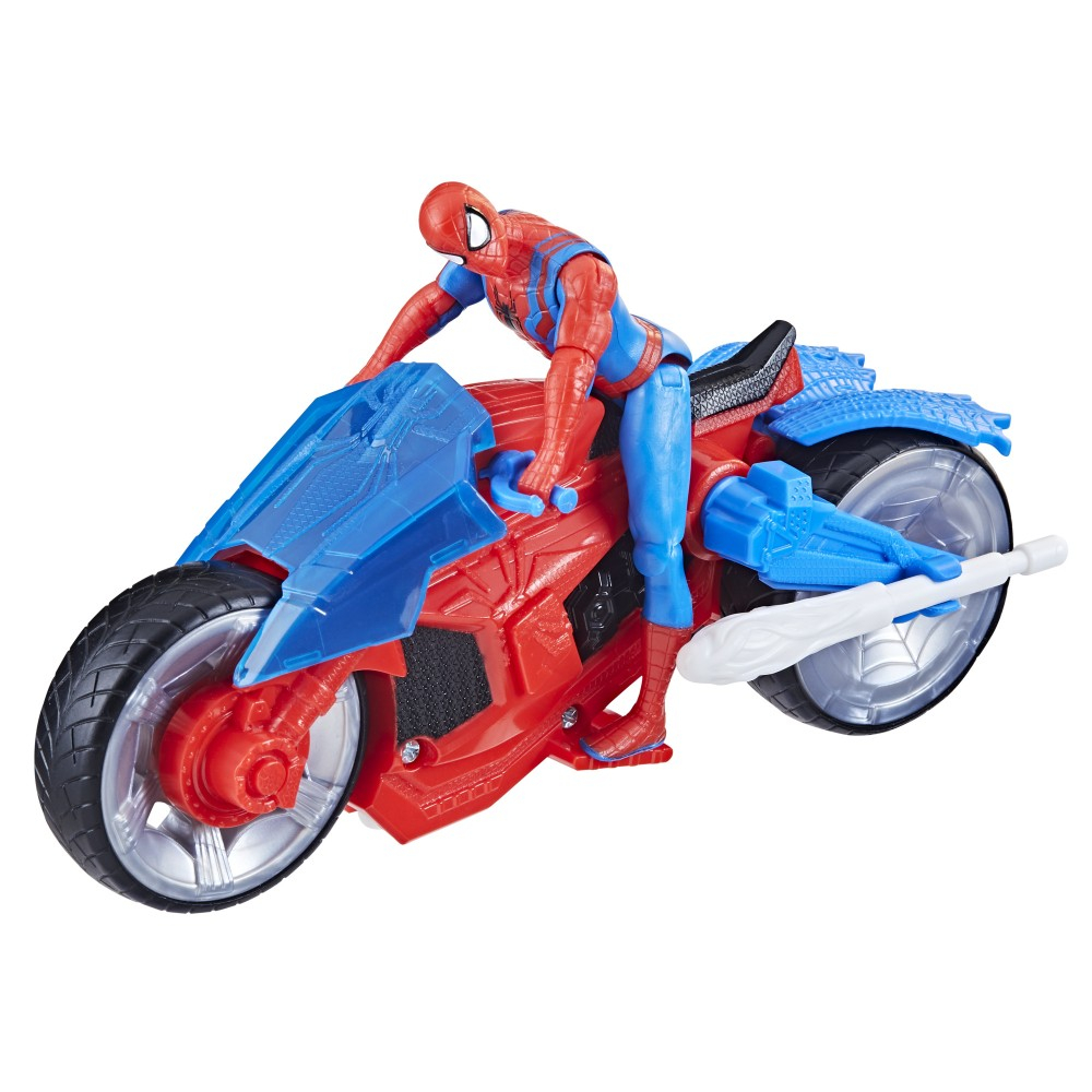 Hasbro Marvel SPIDER-MAN - Мотоцикл Web Blast Cycle с пусковым устройством + фигурка F6899