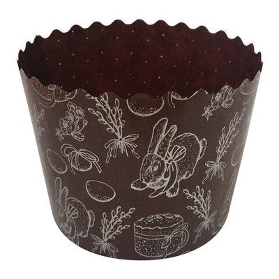 Форма бумажная для выпечки кулича 6шт d7см h6см