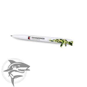 Ручка детская, с силуэтом автомата и фирменным логотипом “Калашников”
