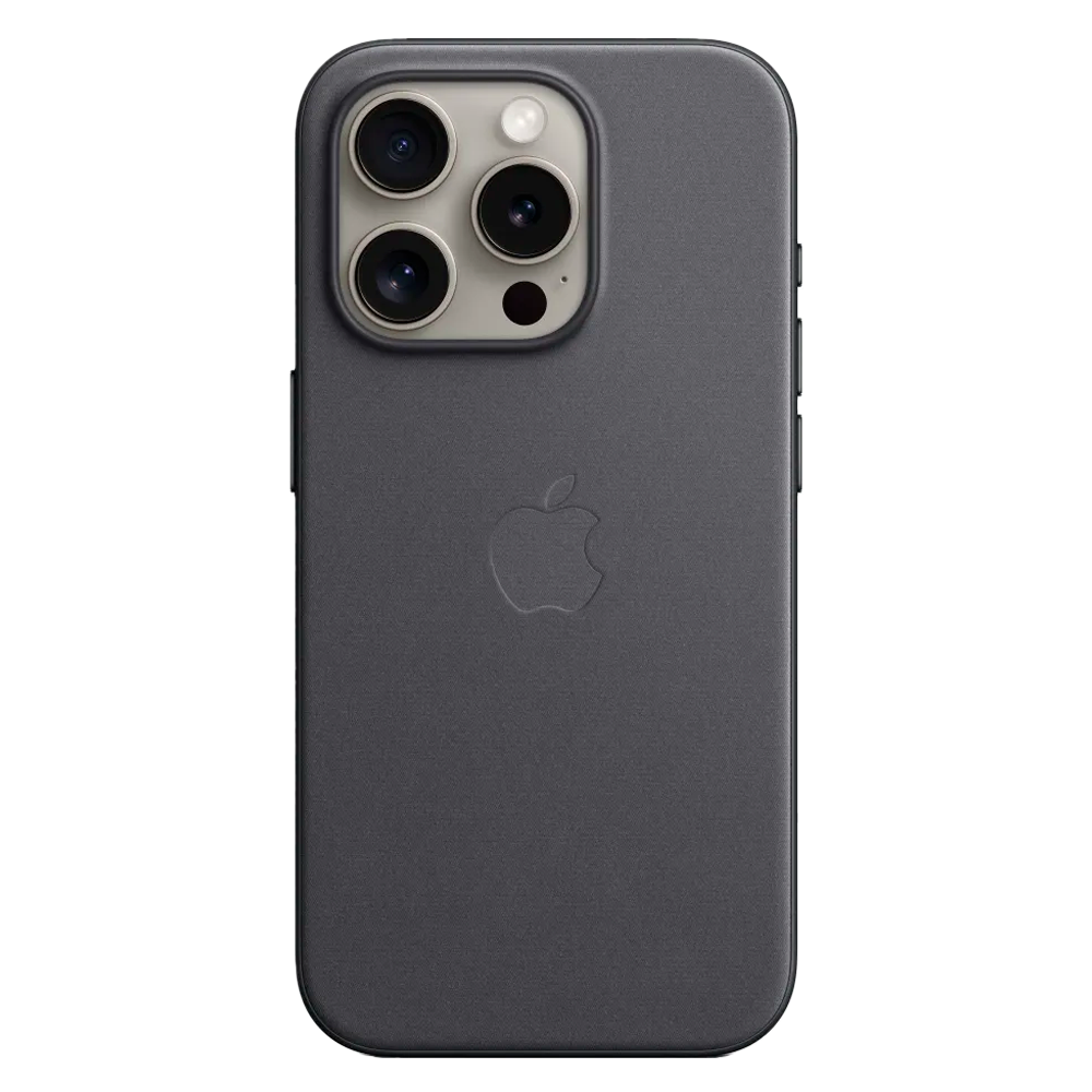 Тканевый чехол с поддержкой MagSafe Apple FineWoven Case для iPhone 15 Pro, Black (Черный)