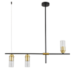 Светильник на штанге 3x40Вт E14, металл/стекло, золото