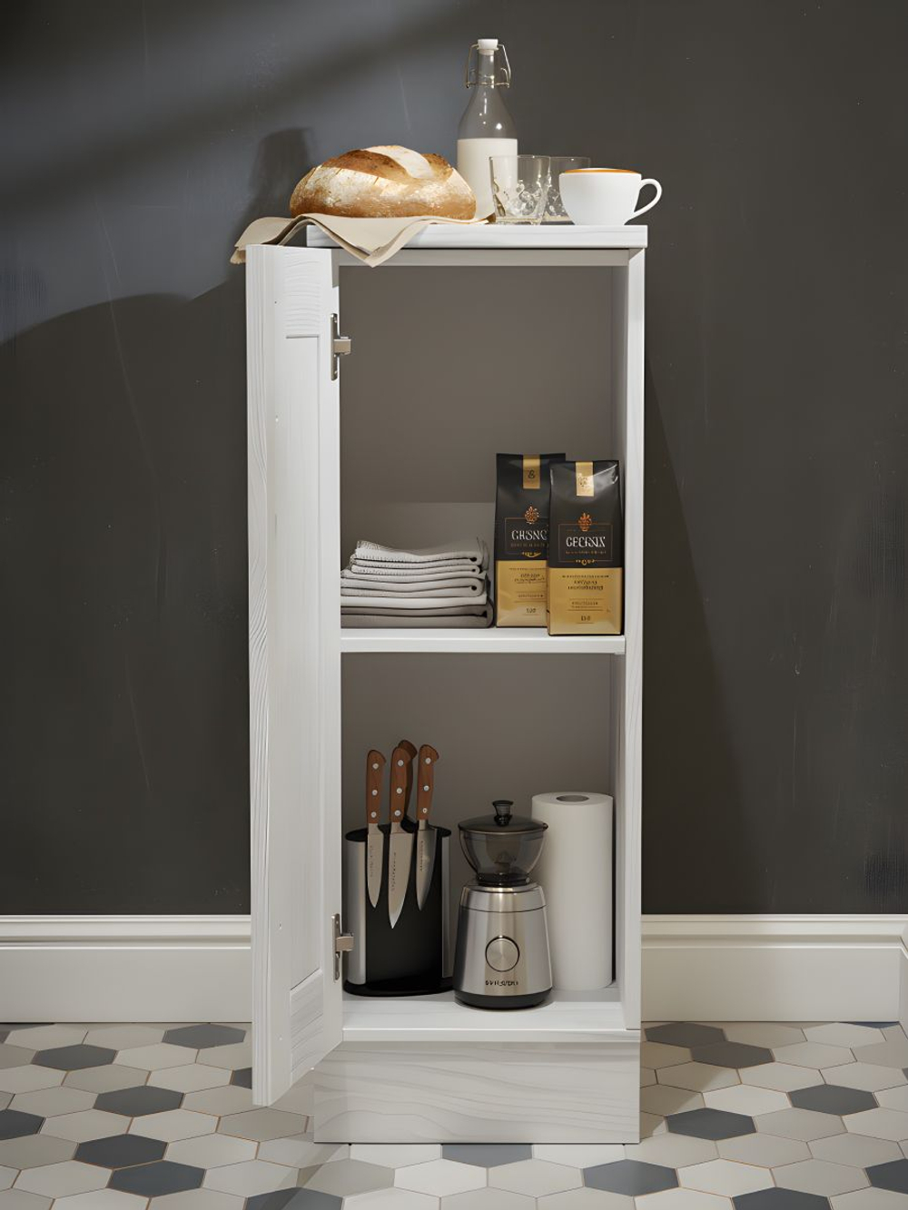 Кухонный модуль 40х60х85, Стокгольм Светлый, напольный, массив сосны, белый, Dipriz