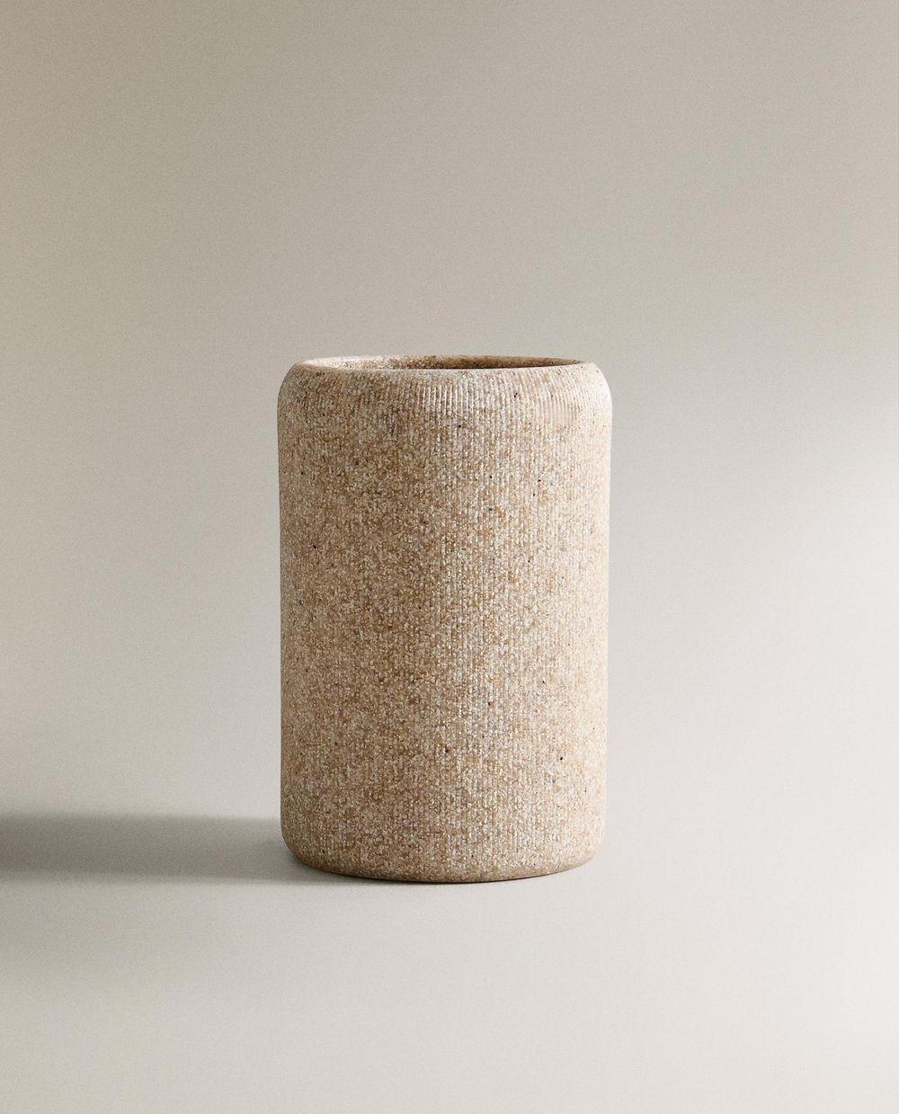 Zara Home стакан для ванной комнаты, смола, бежевый