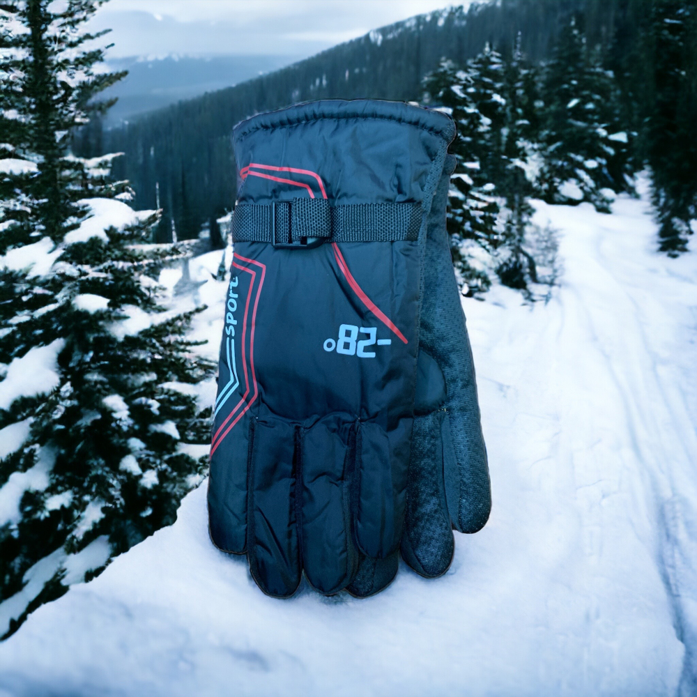 Перчатки. Мужские. Верх: Водоотталкивающий материал. Подклад: Плюш-флис. Горнолыжные. В упаковке 12 шт, разные цвета.