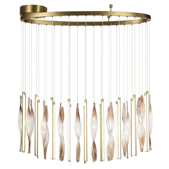 5468/118L L-VISION ODL_EX27 сатинированн.латунь/градиент коричн./металл/стекло Люстра LED 118W SPIRA