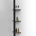 Душевая перегородка Vincea Walk-In VSW-1HWS100CLB 100 профиль черный матовый/стекло прозрачное