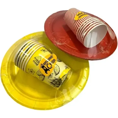 Набор бумажной посуды на 6 персон Домашний Сундук ДС-357