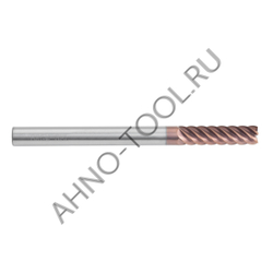 Фреза твердосплавная  10мм (L=100, l=40, хв=10) Z6 45° по стали, нерж., чугуну BRGM-6EL-D10.0 HRC55