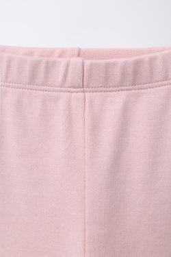 ZARA КОМПЛЕКТ ОДНОТОННОЙ ТОЛСТОВКИ И ЛЕГИНСОВ, РОЗОВЫЙ