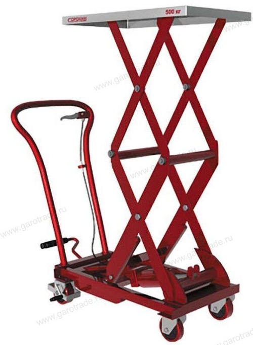 Тележка гидравлическая с подъемной платформой г/п 500 кг 9.15