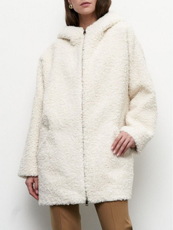 Демисезонная эко шуба Чебурашка, удлиненная куртка оверсайз, Северина (арт. C1257-2ri020bz)