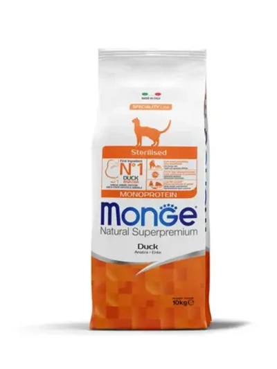 Monge Cat PFB Speciality Line Monoprotein (Монж Кэт) сухой корм для стерилизованных кошек, с уткой 10кг