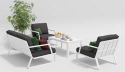 Voglie, набор белый/антрацит, алюминий