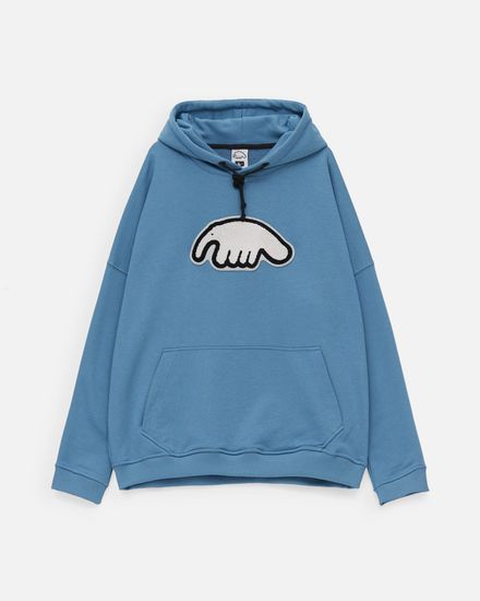Толстовка ANTEATER Hoodie Blue-White-Logo