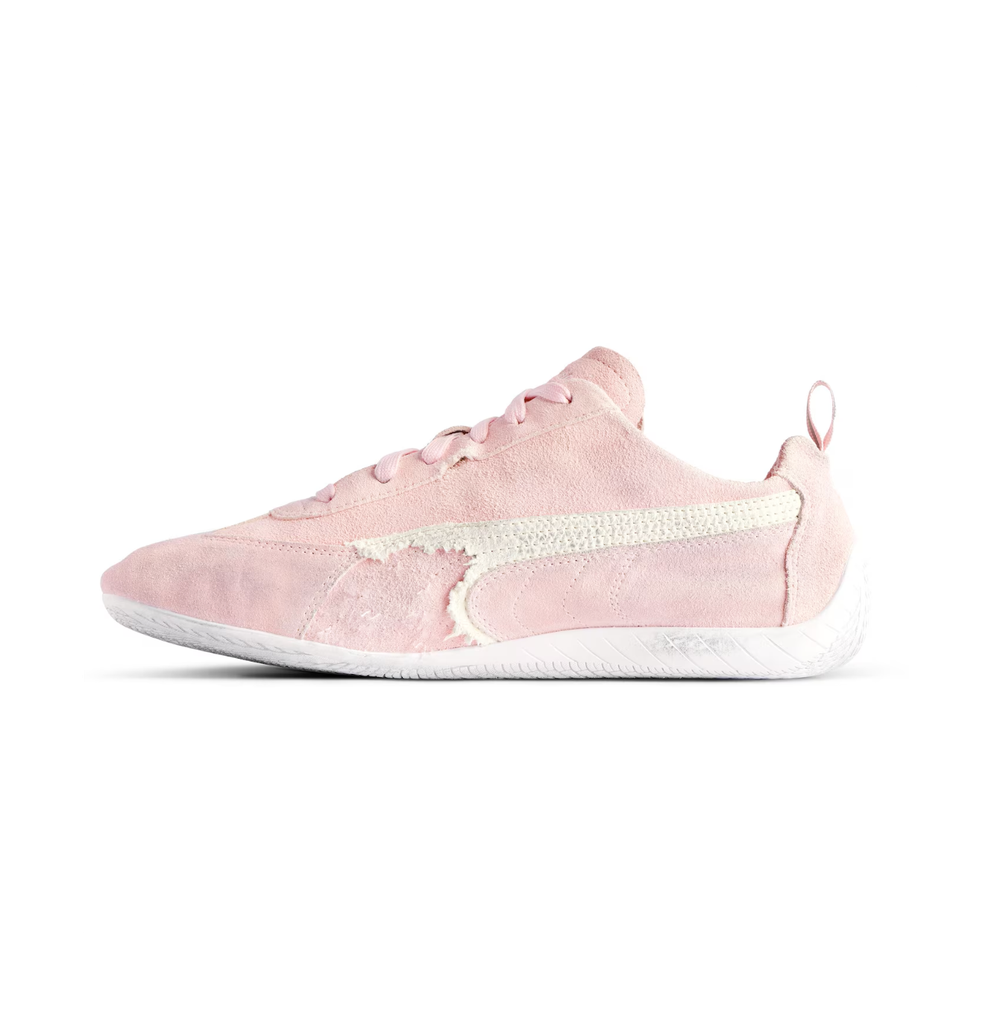 Кроссовки Balenciaga x Puma Speedcat Suede Pink/White из замши