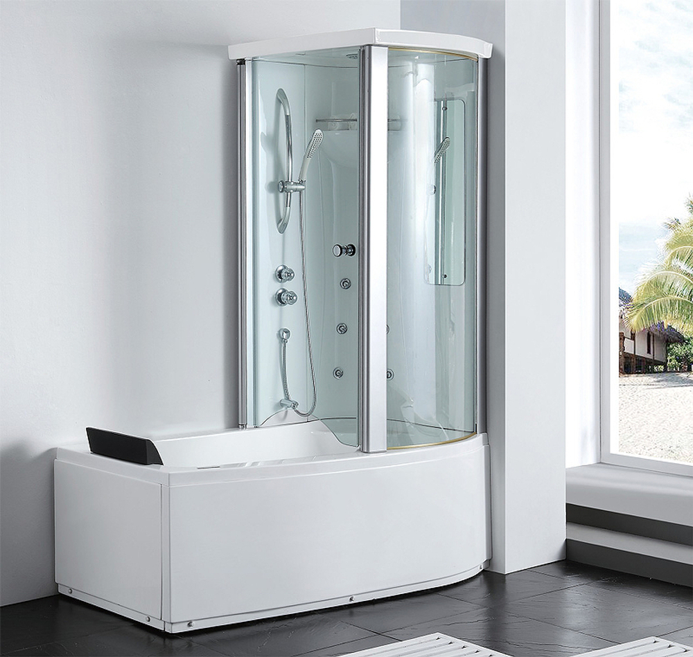 Акриловая ванна с душевой кабиной Gemy 170x85 G8040 C R с гидромассажем