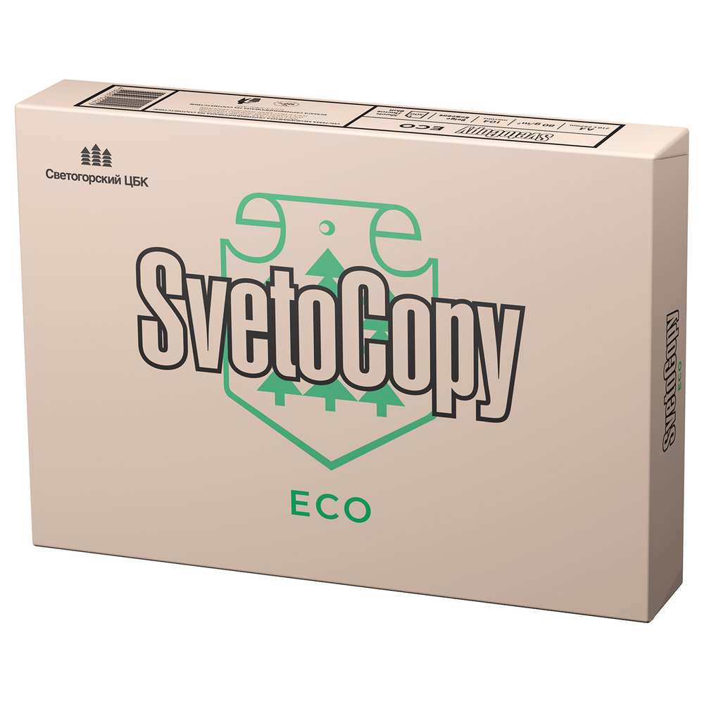 Бумага SvetoCopy "Eco", А4, 80г/м2, 500л., 60%