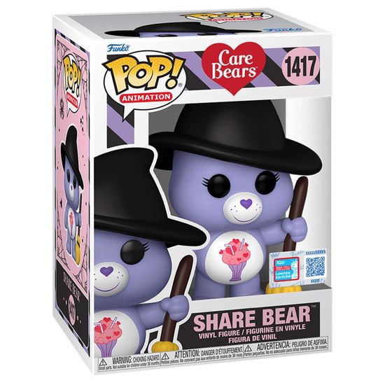 Фигурка Funko POP! Animation Care Bears Share Bear NYCC24 (Exc) (1417) 74397 / Фигурка Фанко ПОП! по мотивам мультсериал "Заботливые мишки", Мишка Обнимашка