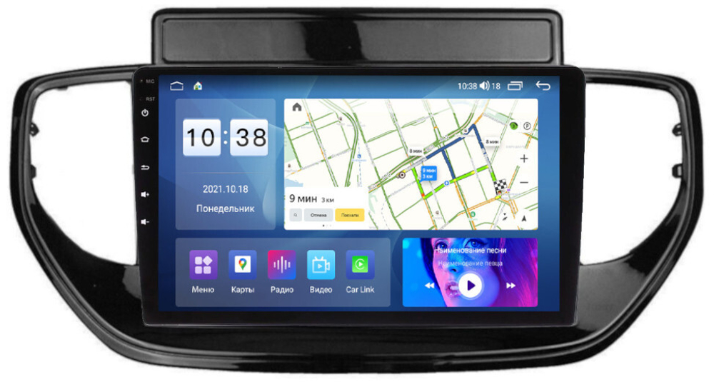 Магнитола для Hyundai Solaris 2 2017-2022, Solaris HS 2024+ (штатная навигация) - Parafar PF767UHD на Android 13, QLED, ТОП процессор, 8Гб+128Гб, CarPlay, 4G SIM-слот