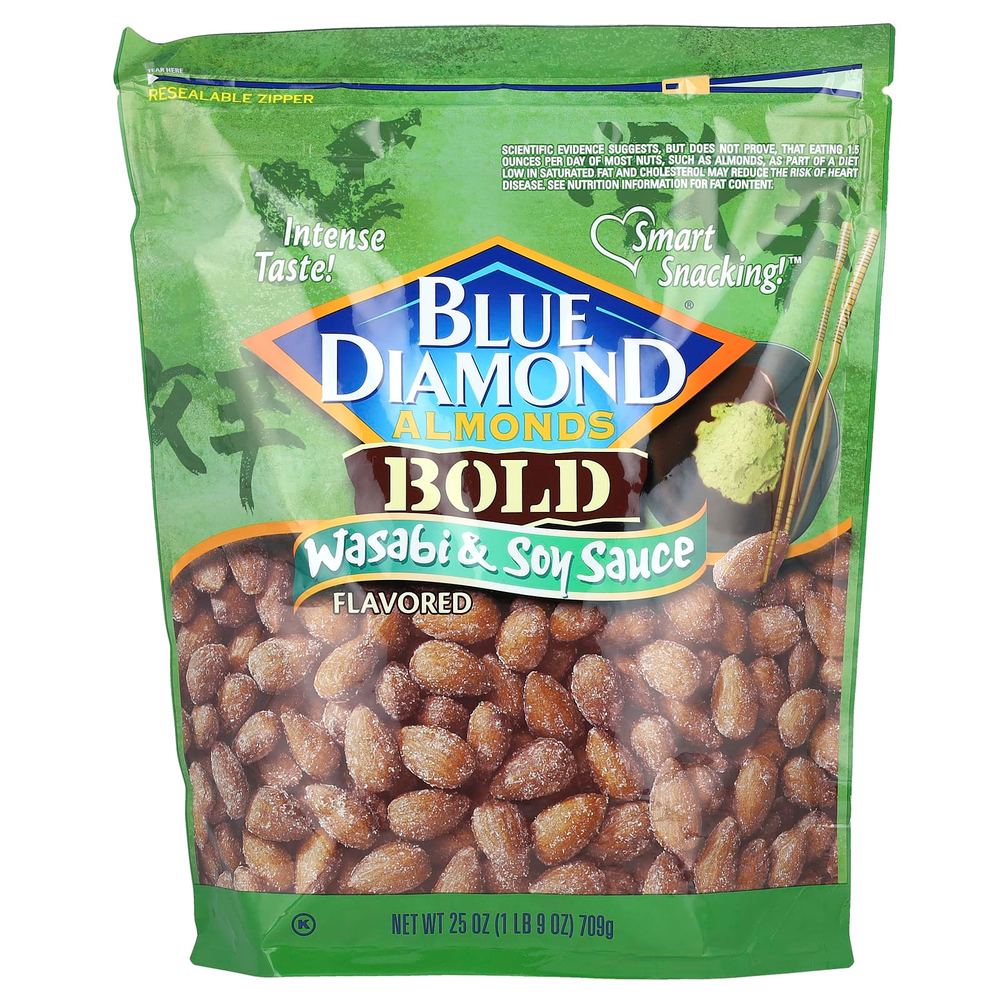 Blue Diamond, Миндаль, жирный, васаби и соевый соус, 709 г (25 унций)