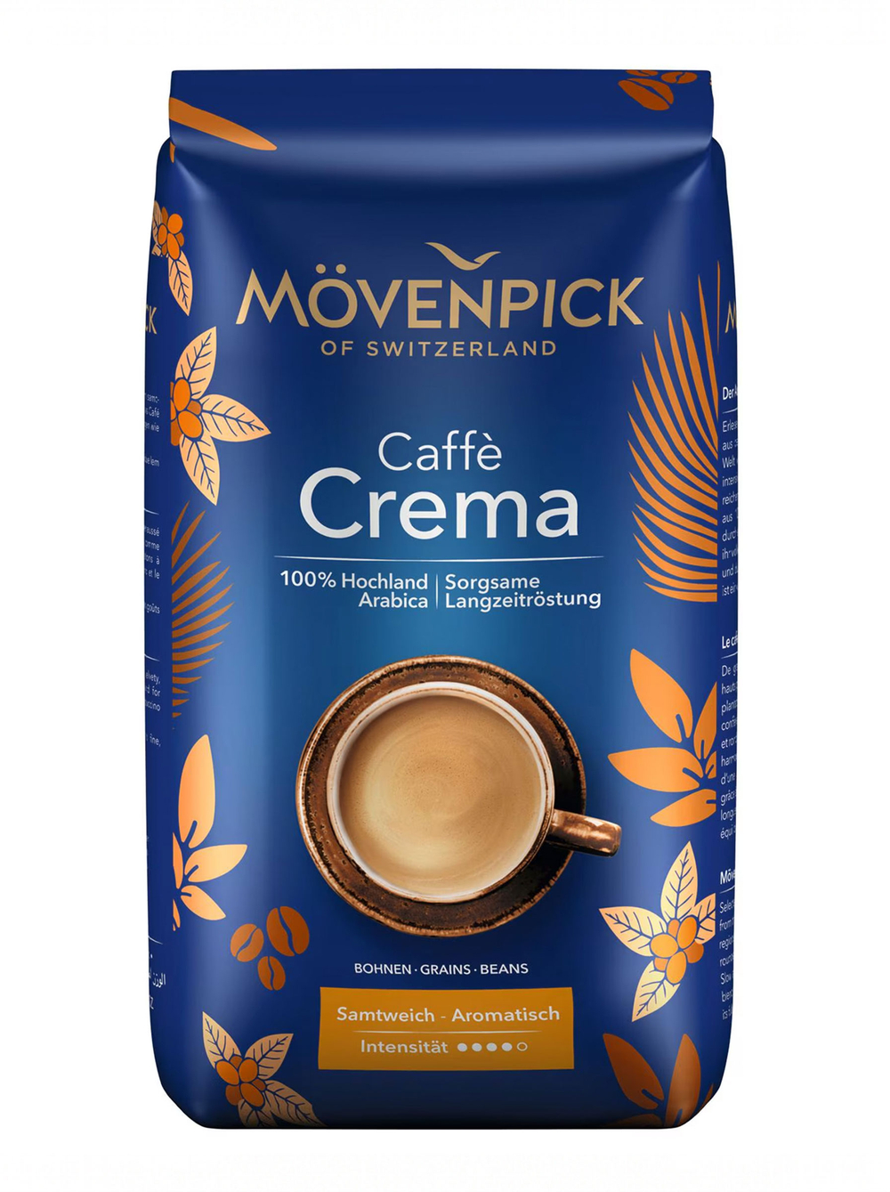 Movenpick of Switzerland CAFÉ CREMA, кофе в зернах 1000 г