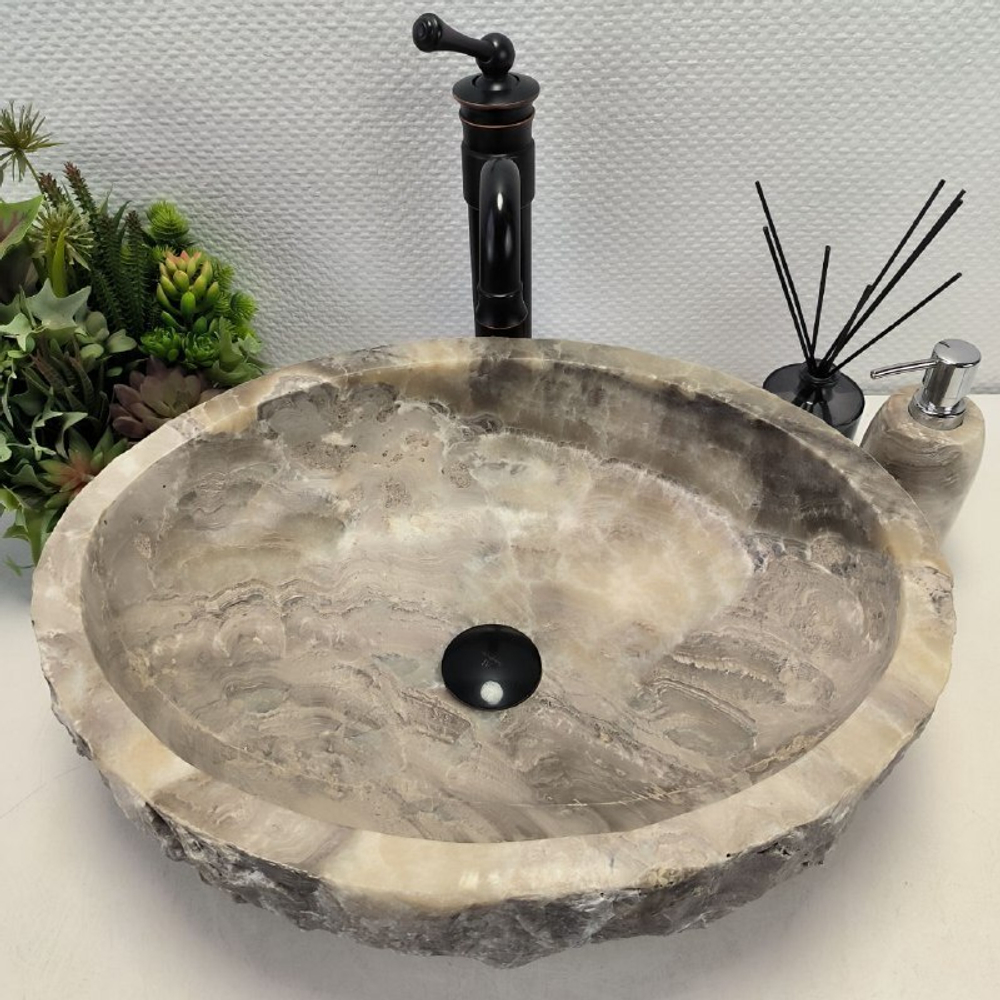 Раковина из оникса Erozy Grey EO-62230 51*40*15 0096