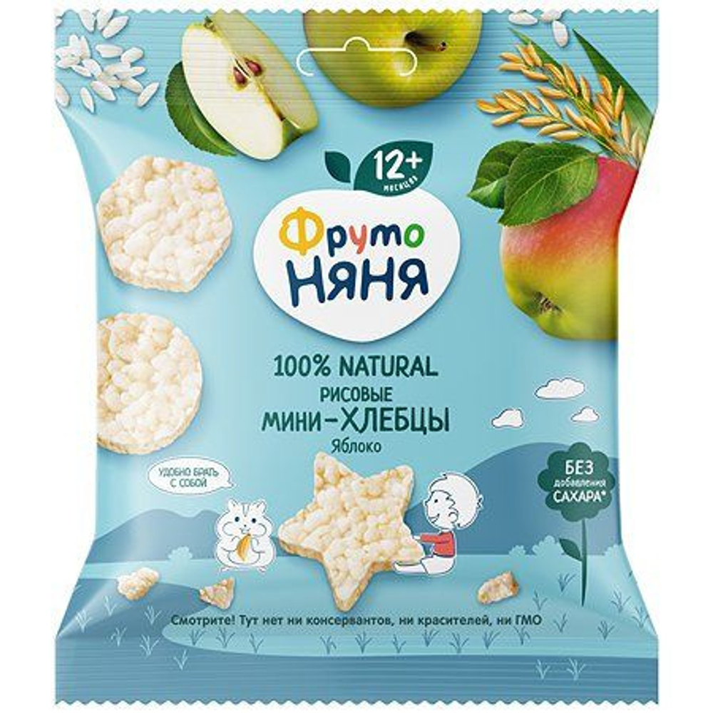 Мини-хлебцы Фруто Няня яблоко 30 гр
